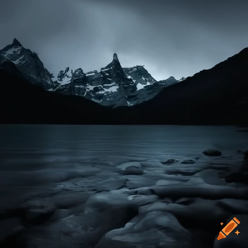 dark and foreboding rocky mountains