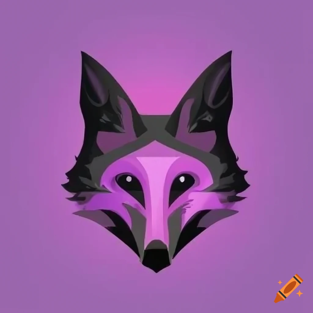 black and purple fox logo