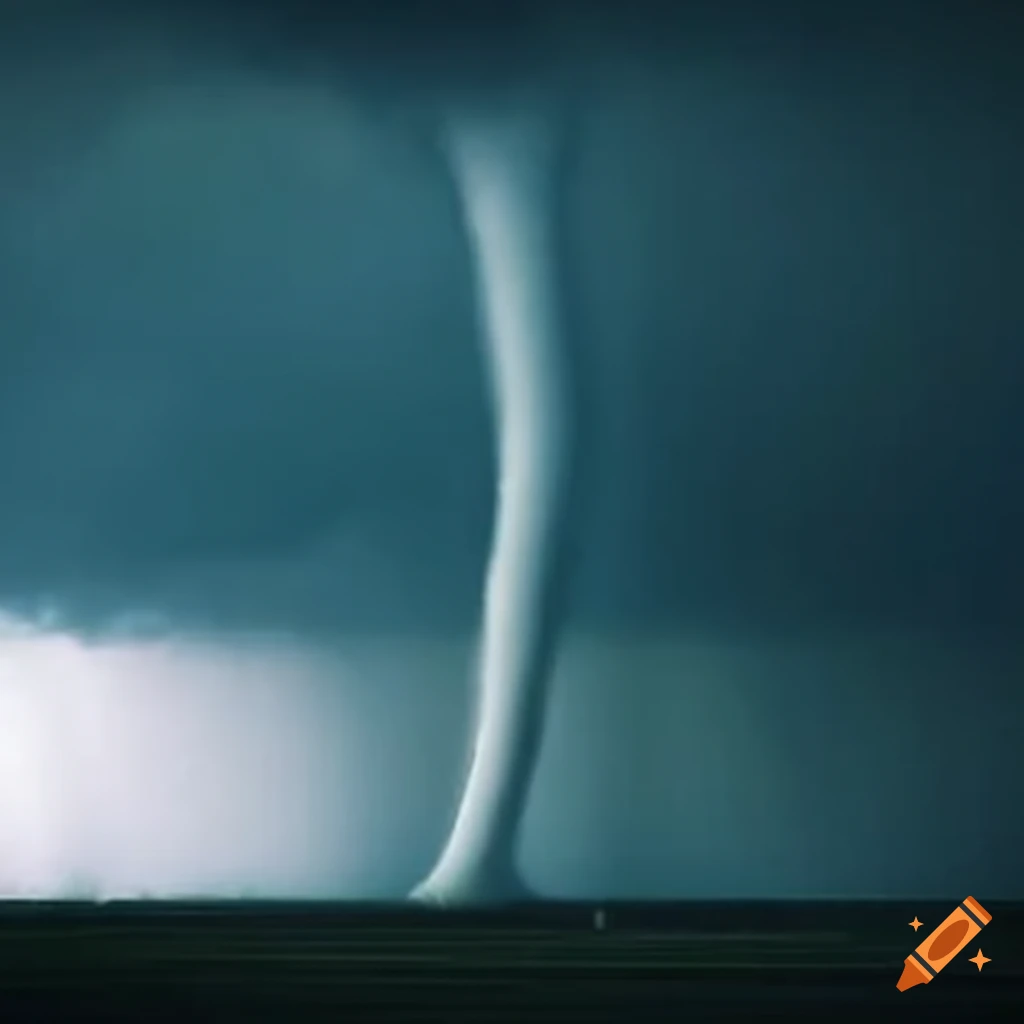 powerful tornado swirling in a suburban area