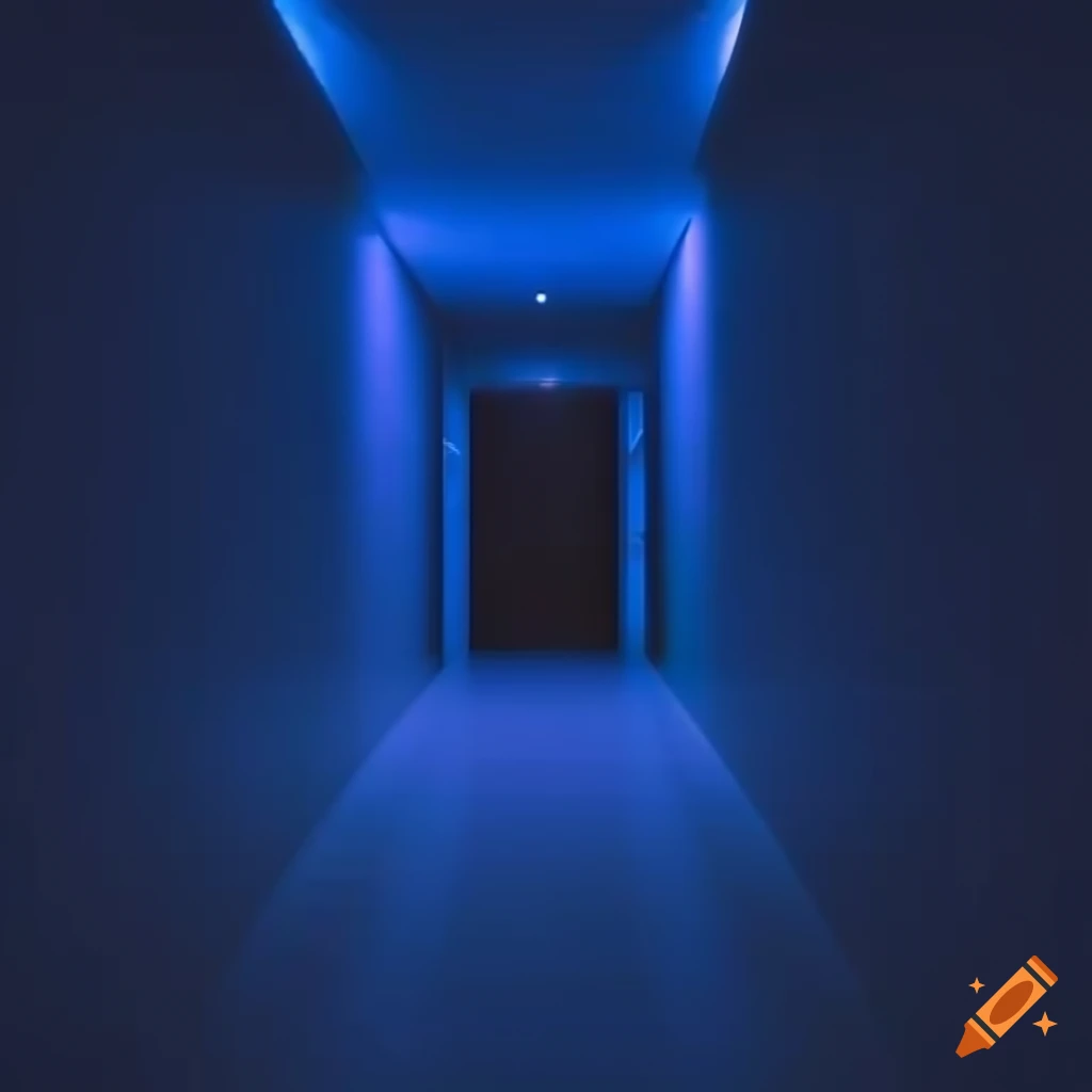modern empty room with stylish lighting