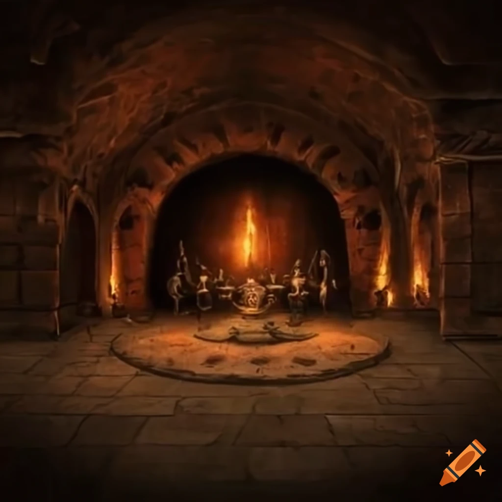 image of a ritual circle in a dungeon