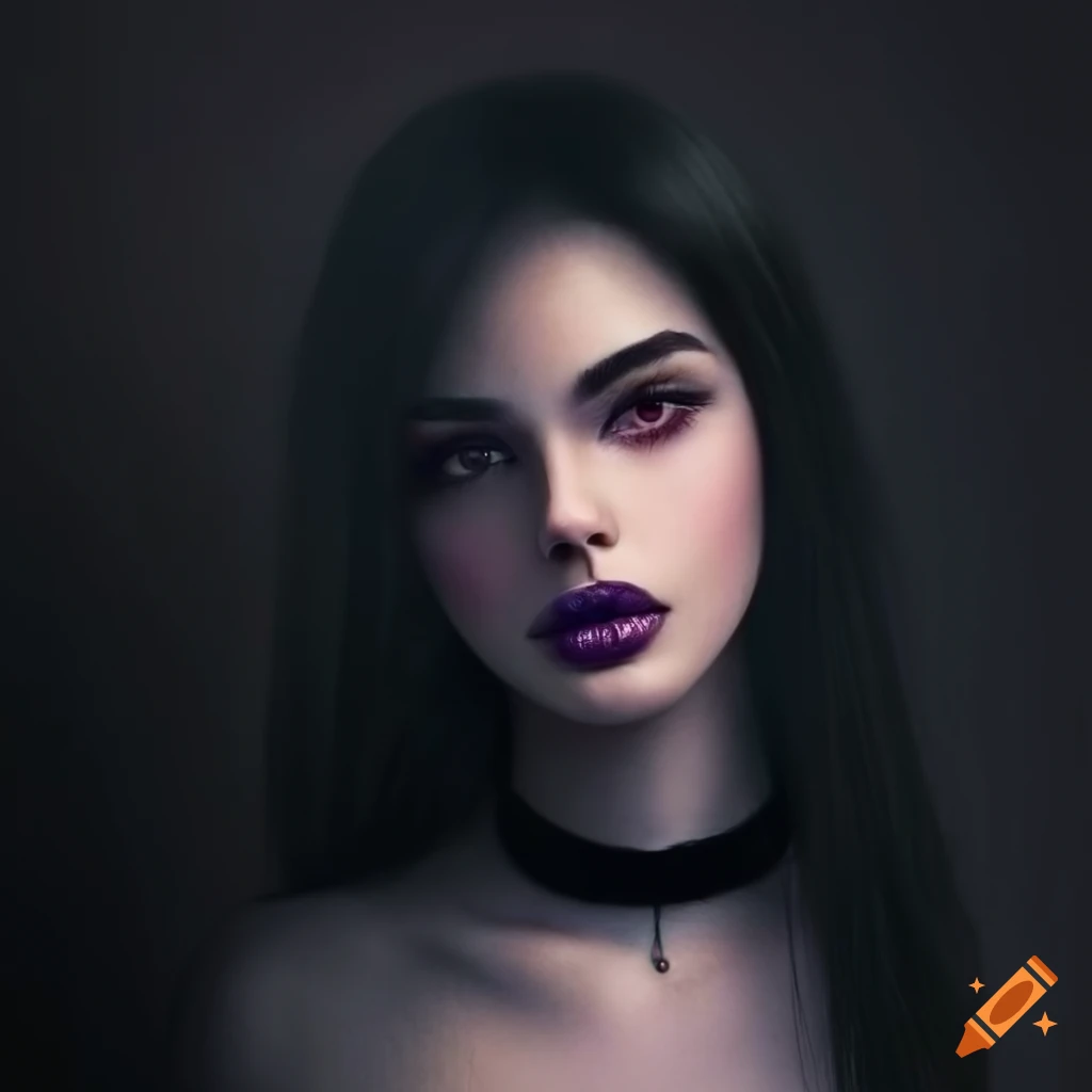 portrait of a beautiful woman with violet eyes