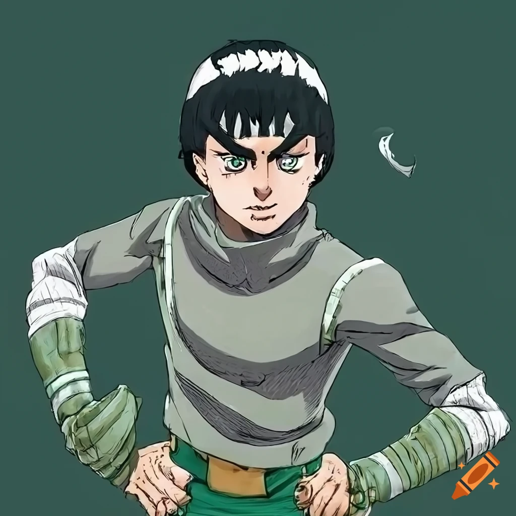 Anime character with Rock Lee and undercut hairstyle on Craiyon