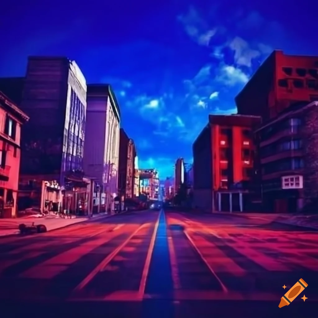 Dreamcore style photo of a neighborhood