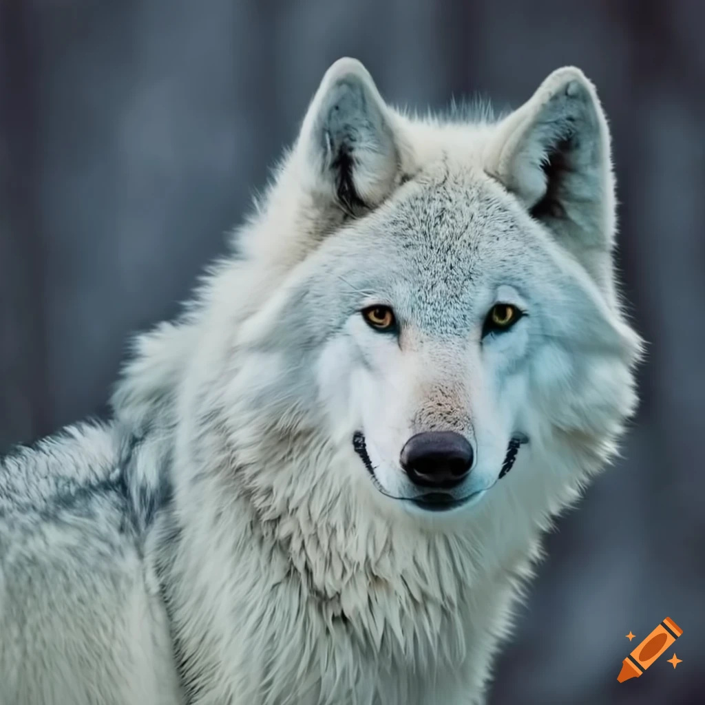 majestic white wolf