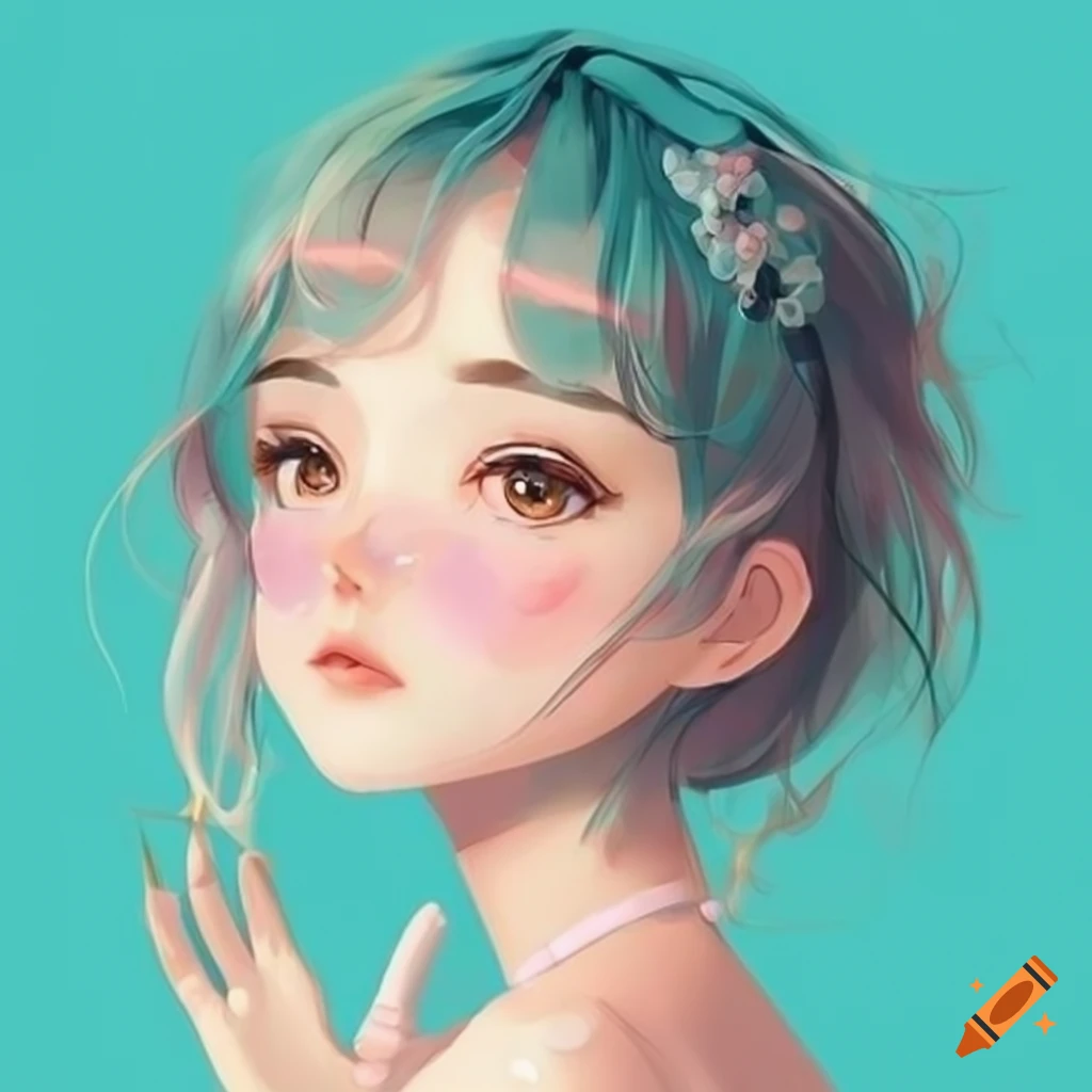 adorable pastel artwork of a girl