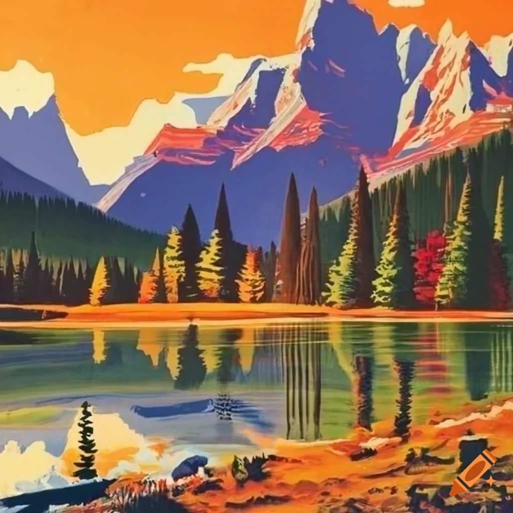 vintage Canada landscape poster