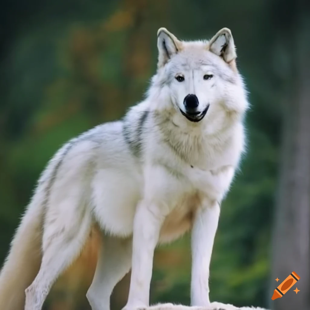 majestic white wolf