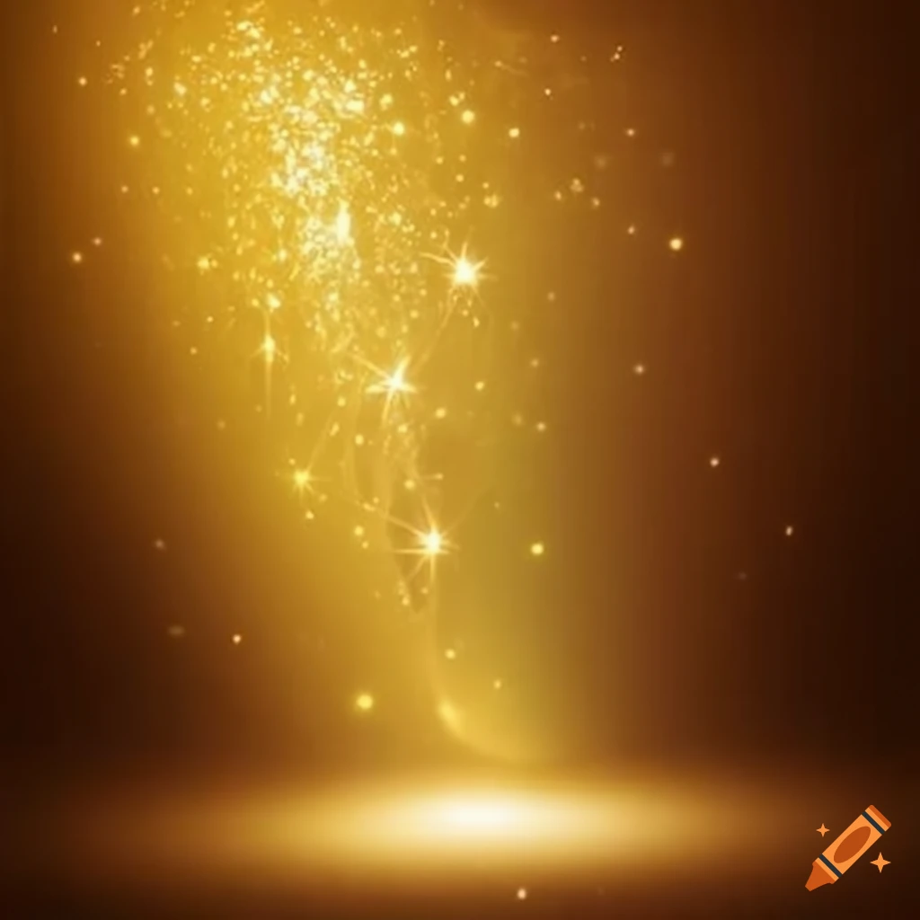 sparkling gold light rays