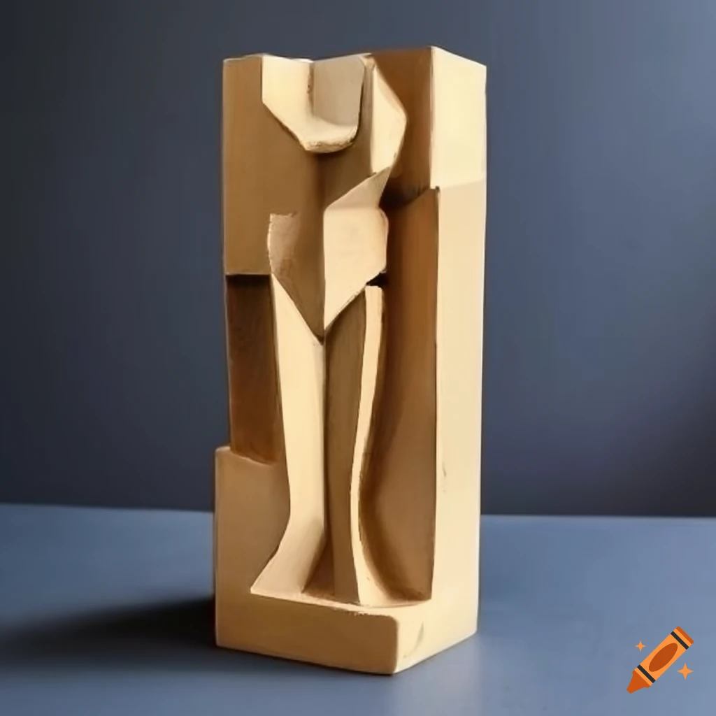 cubist sculpture of ancient gods