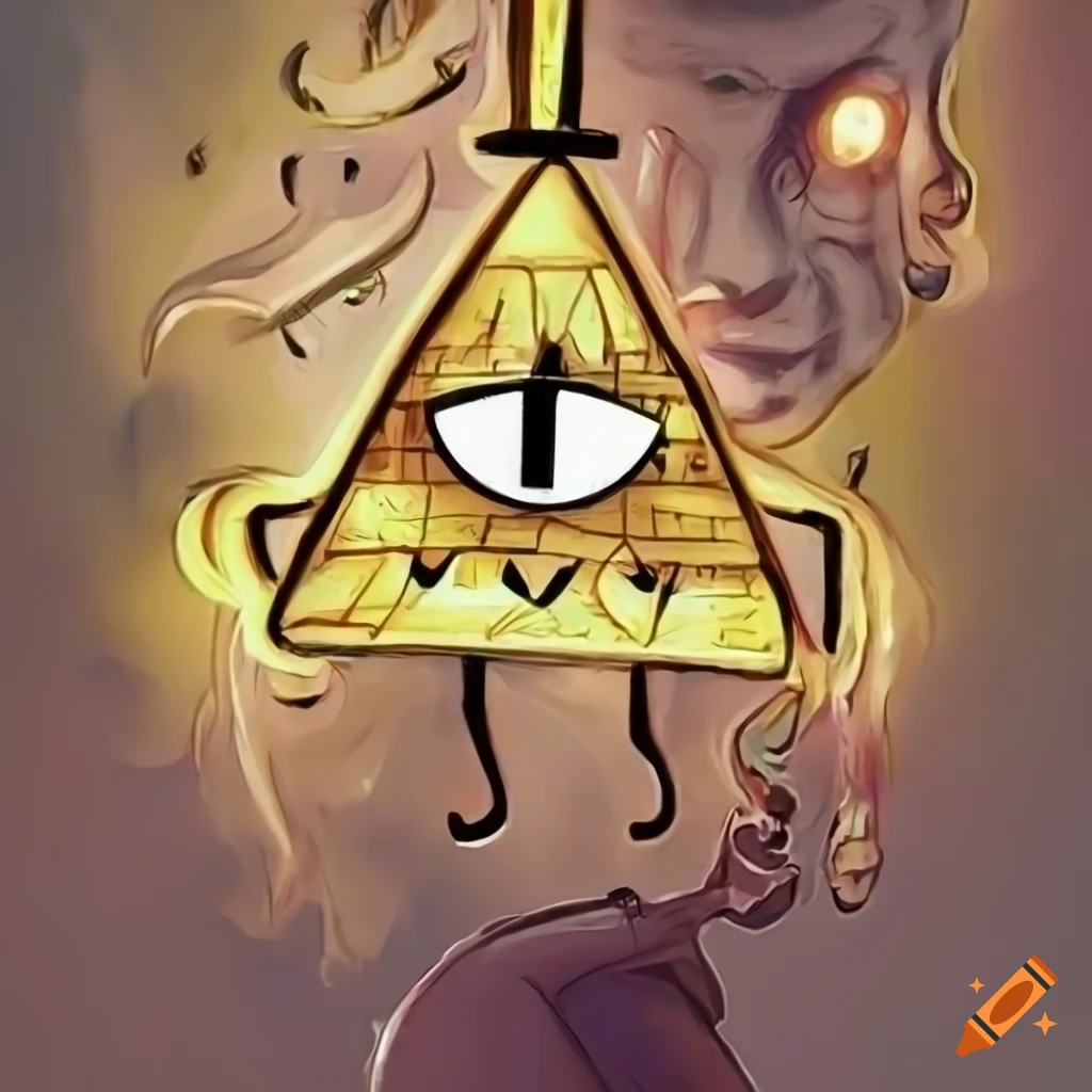 digital art of Bill Cipher from Gravity Falls