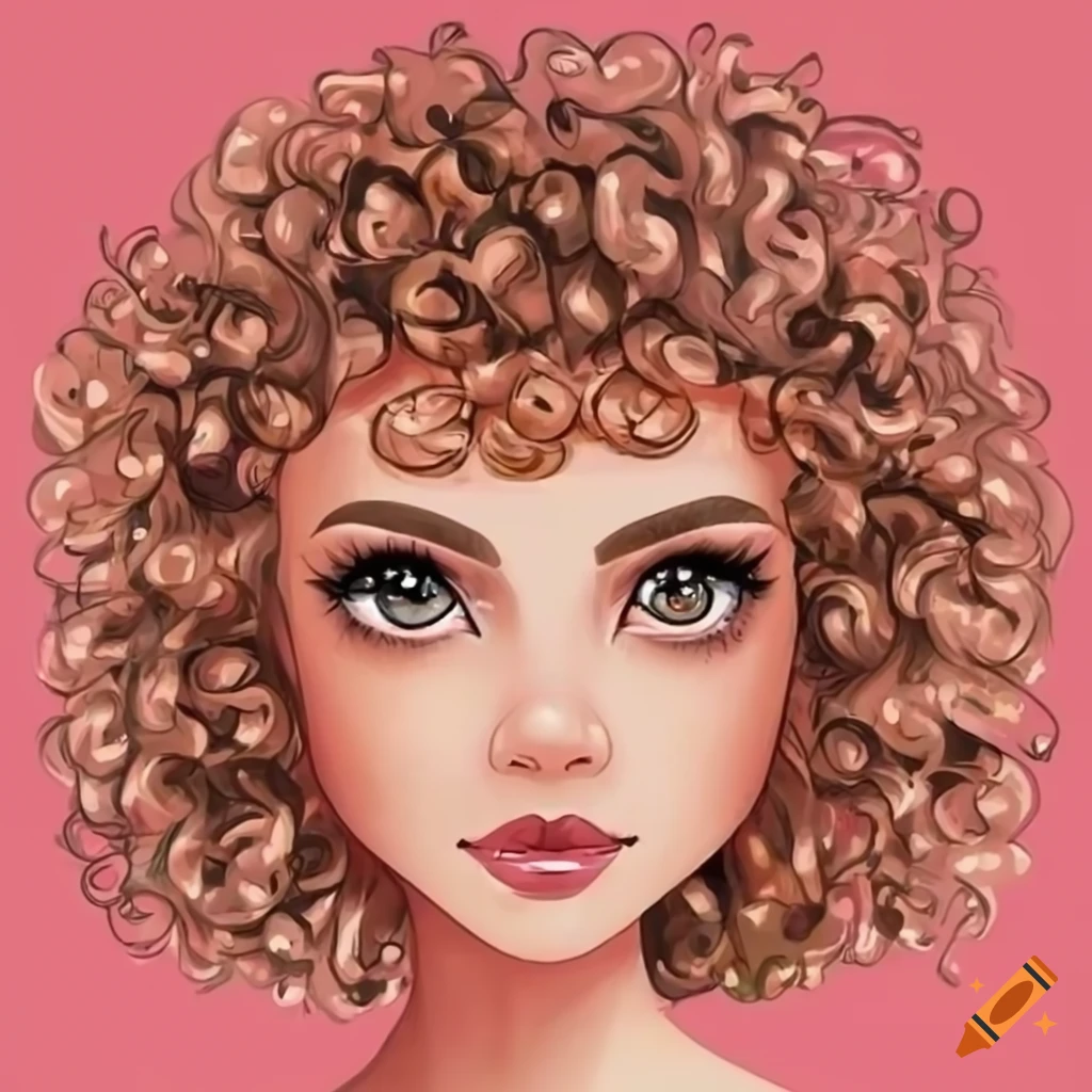 cartoon woman with closed eyes and butterfly