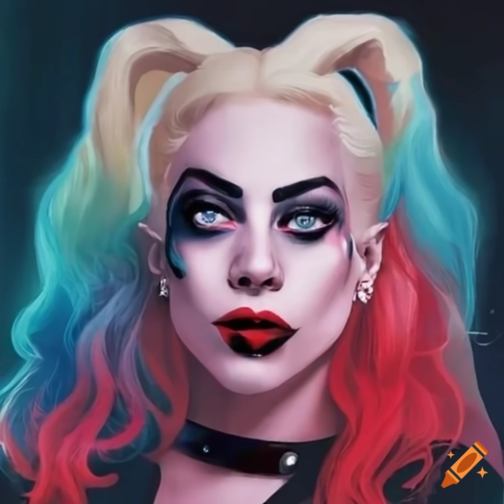 fan art of Lady Gaga as Harley Quinn