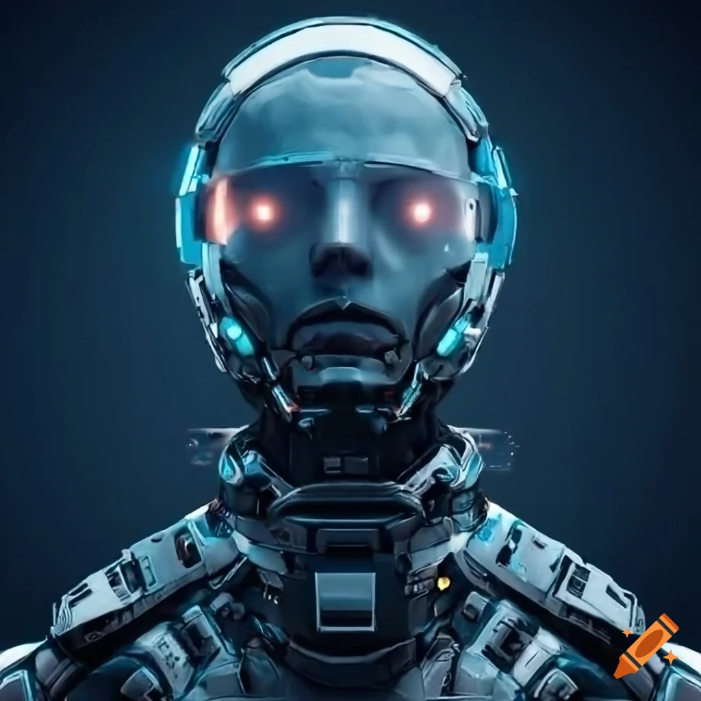 high-tech human in a laboratory