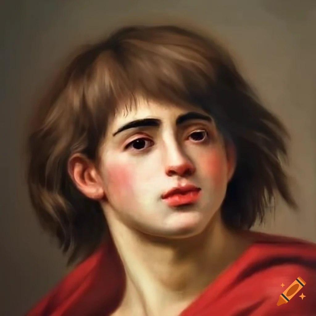 detailed oil painting of a confident Greek god