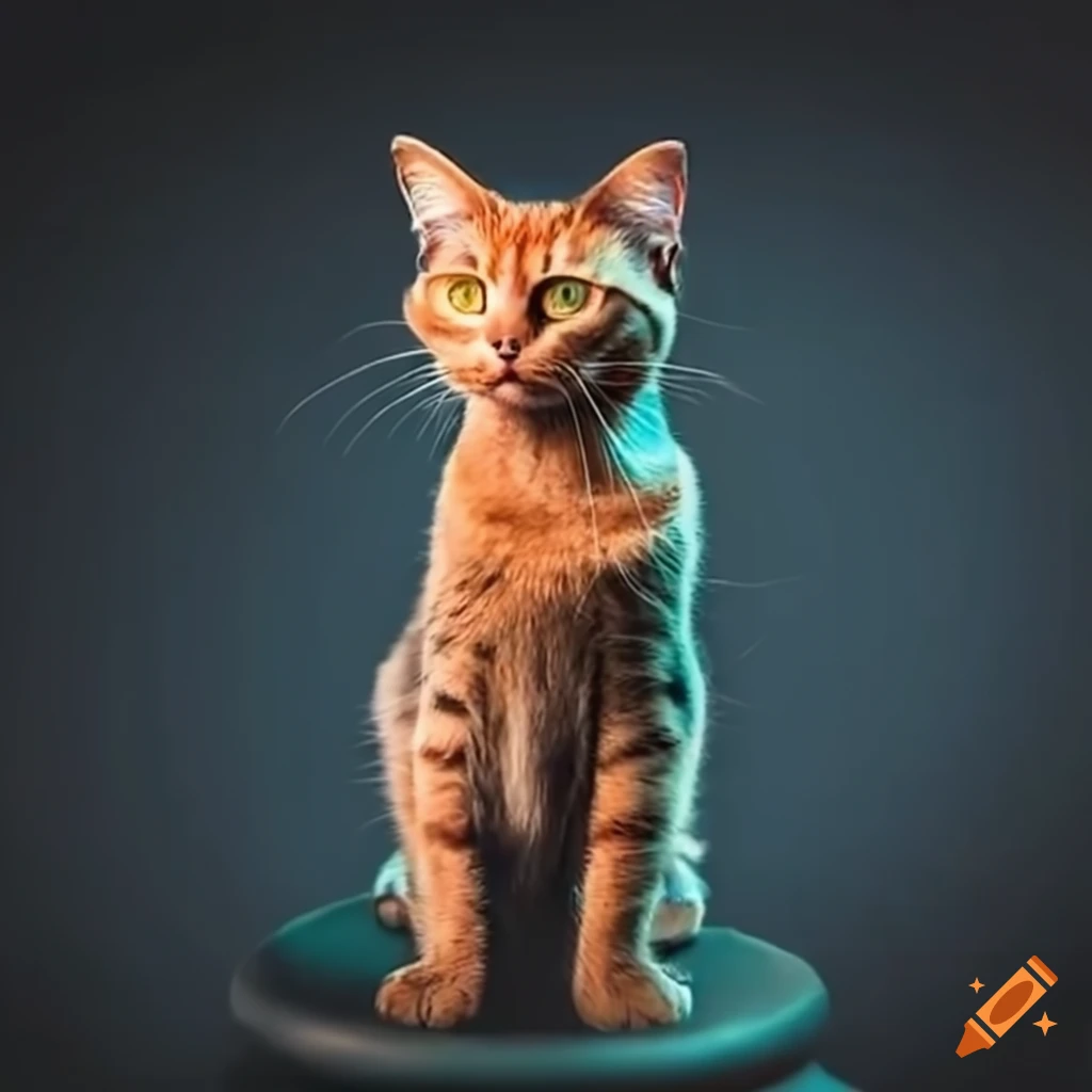cat in a weightlifting gym