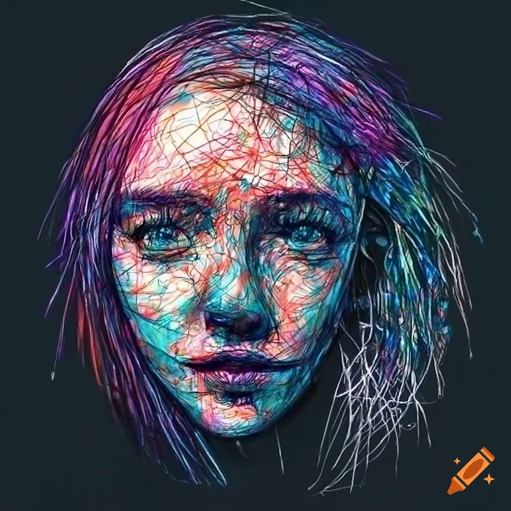 scribble art of a group of faces