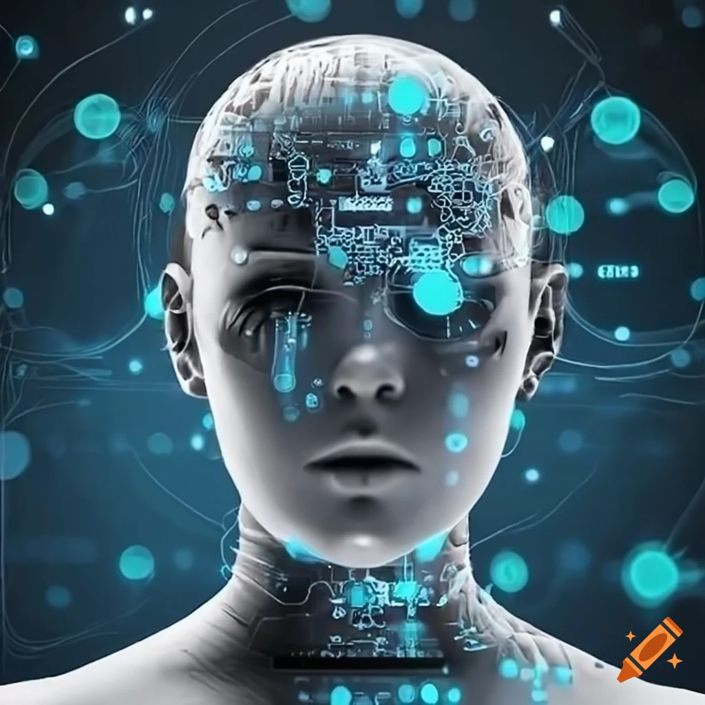 artwork depicting the battle between AI and human intelligence