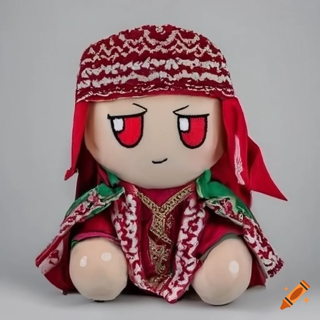 plushie of Arab fumo in traditional clothing