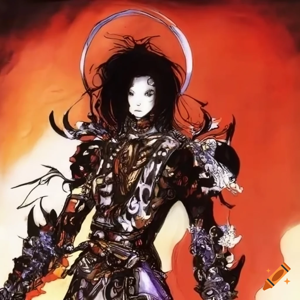 illustration of a dark magic-powered gladiator