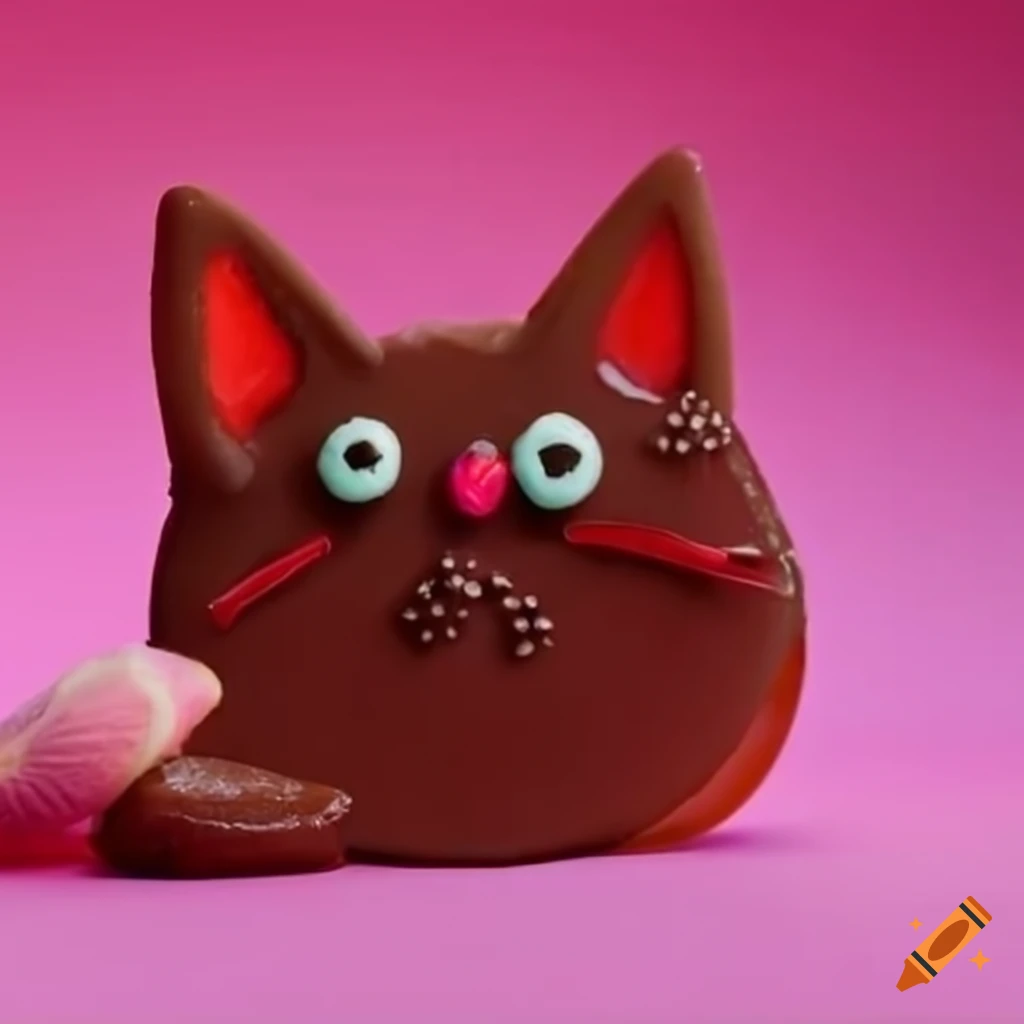 Catshaped jello dessert on Craiyon