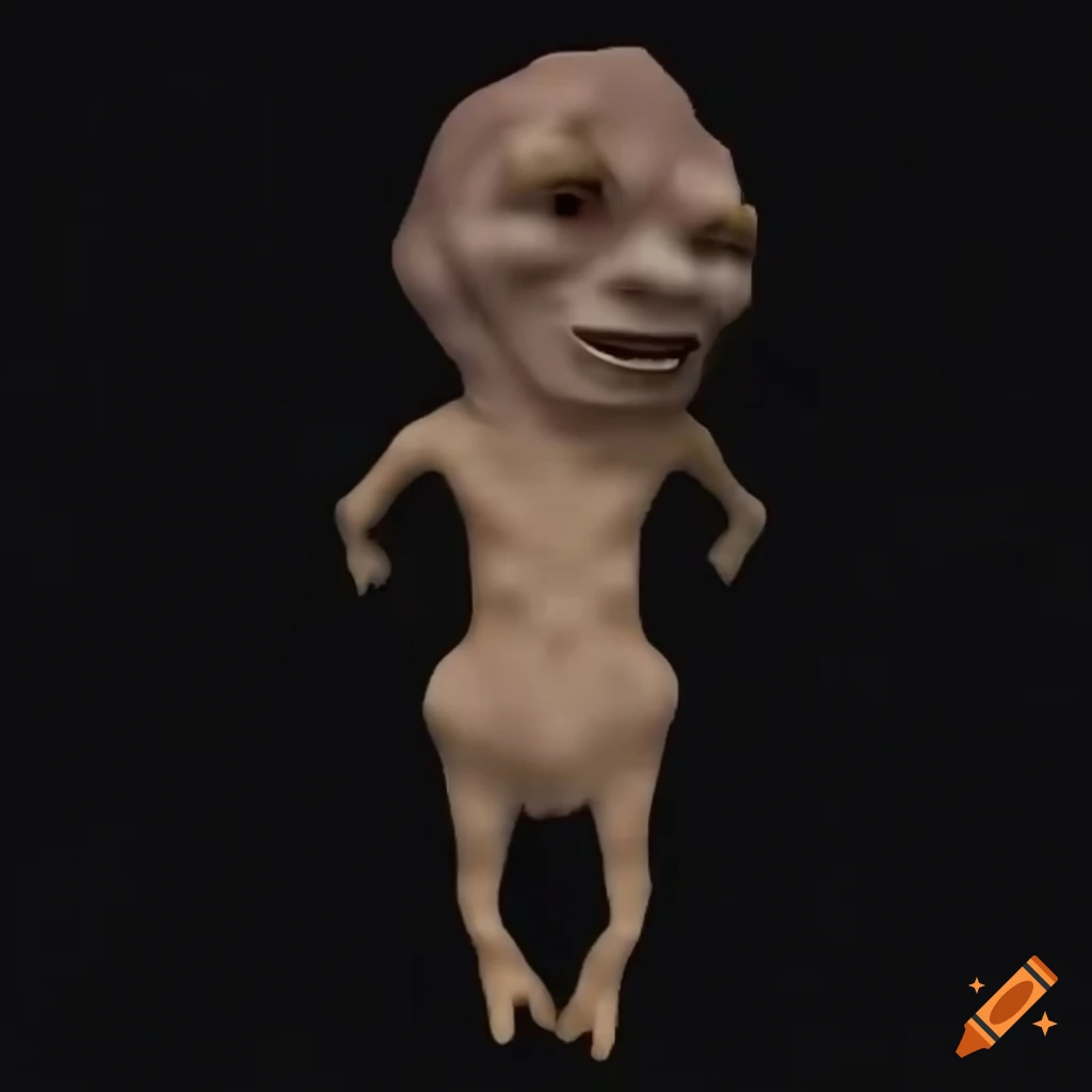 surreal meme template with a strange 3D effect