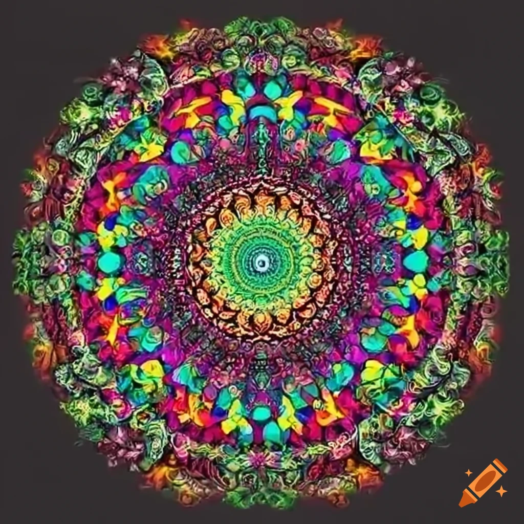 mandala design with reggae-themed sound system