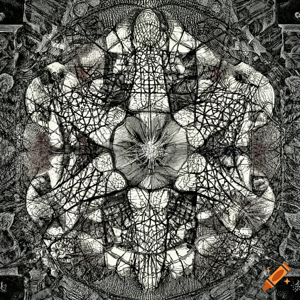 Haeckel-inspired representation of energy and geometry