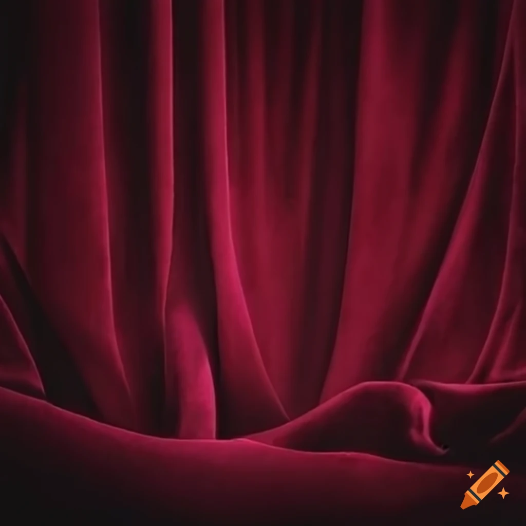 Logo design with velvet curtain background on Craiyon
