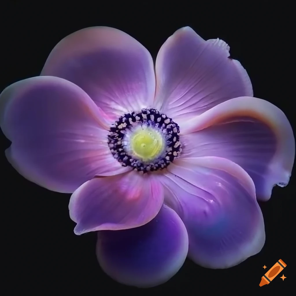 realistic high resolution image of a giant pearly anemone seashell
