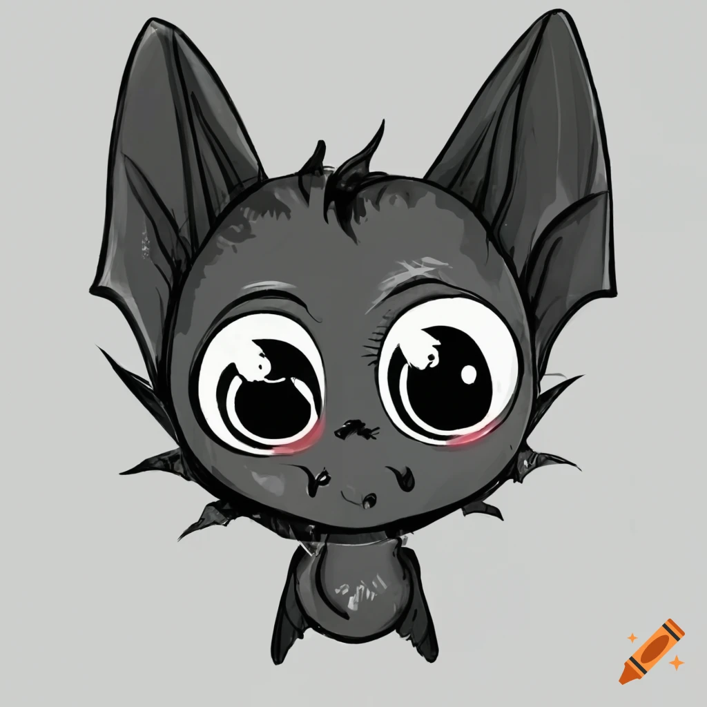 cute and happy bat
