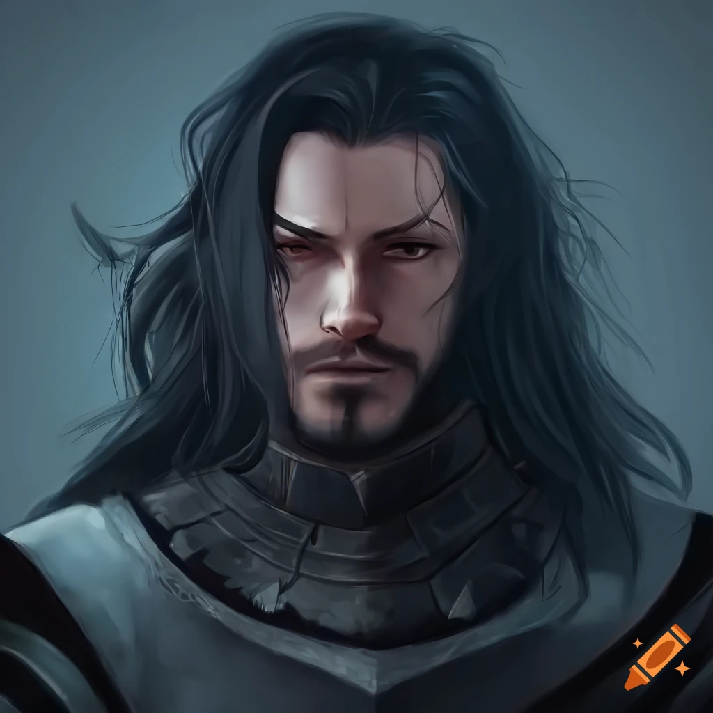 detailed artwork of a fearless knight lord