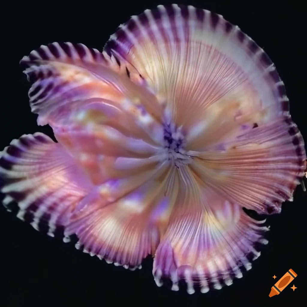 un coquillage fantastique nacré floral
