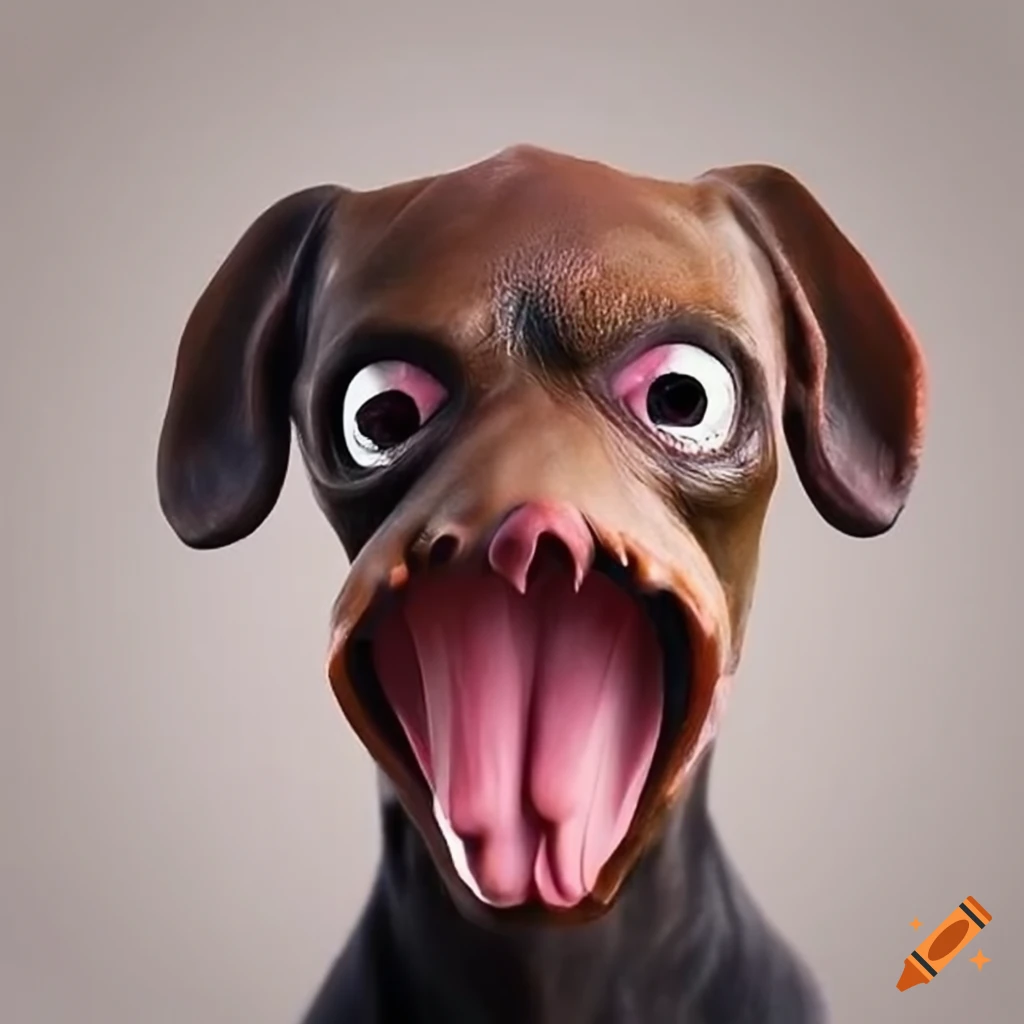 mask of a balding dog