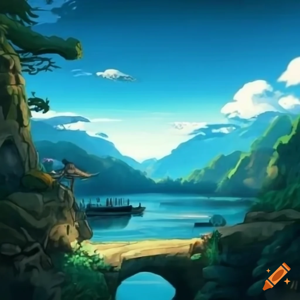 Ghibli landscape art