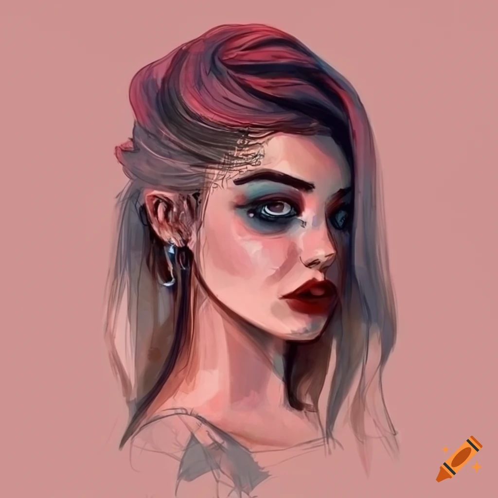 sketch of an alternative woman