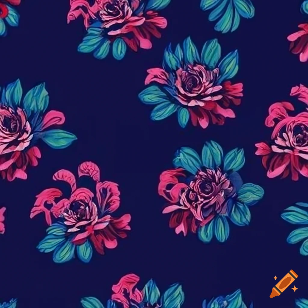 Floral pattern in a dreamy style on Craiyon