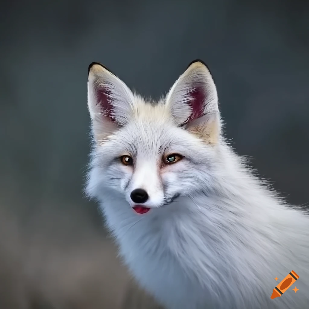 illustration of a white fox wearing a kimono