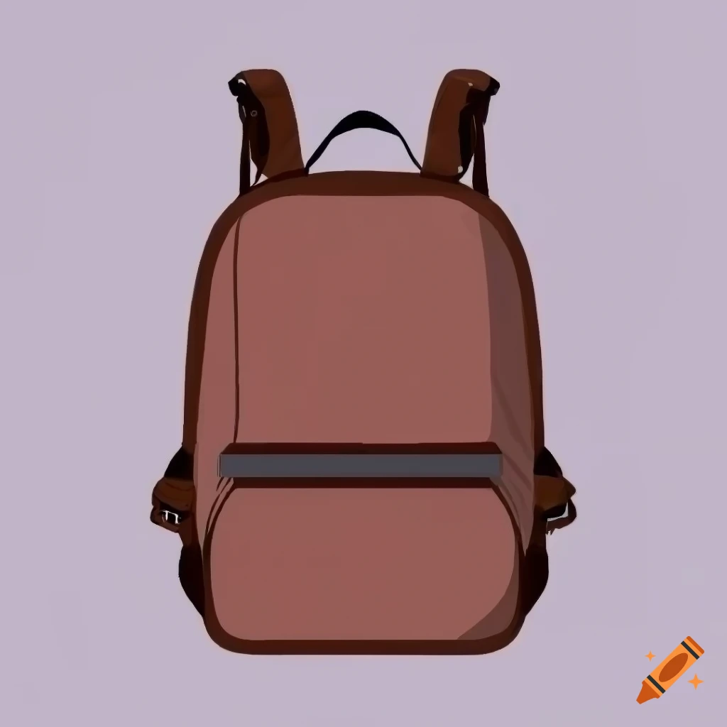 Stylized 2d inventory backpack with white background on Craiyon