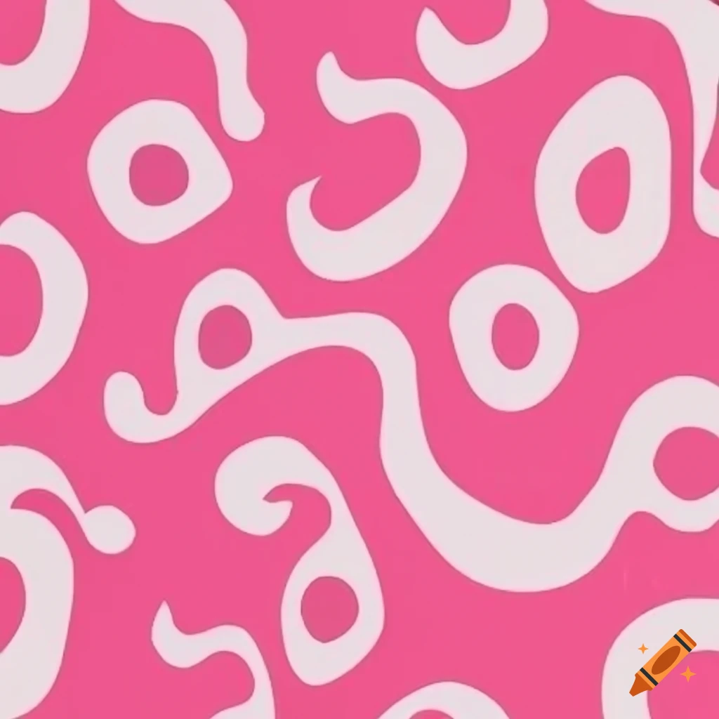 Pink and white pattern print on Craiyon