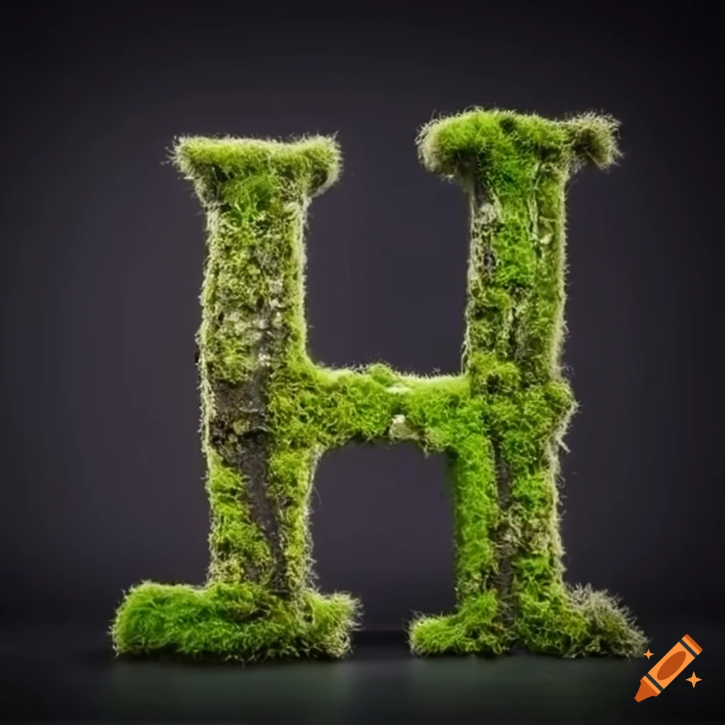 moss-covered wooden letter A