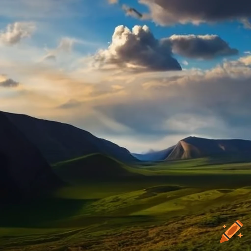 scenic view of wide plains with a fault valley