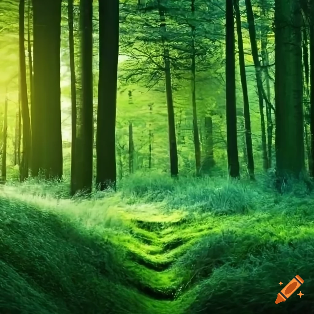 green forest landscape background