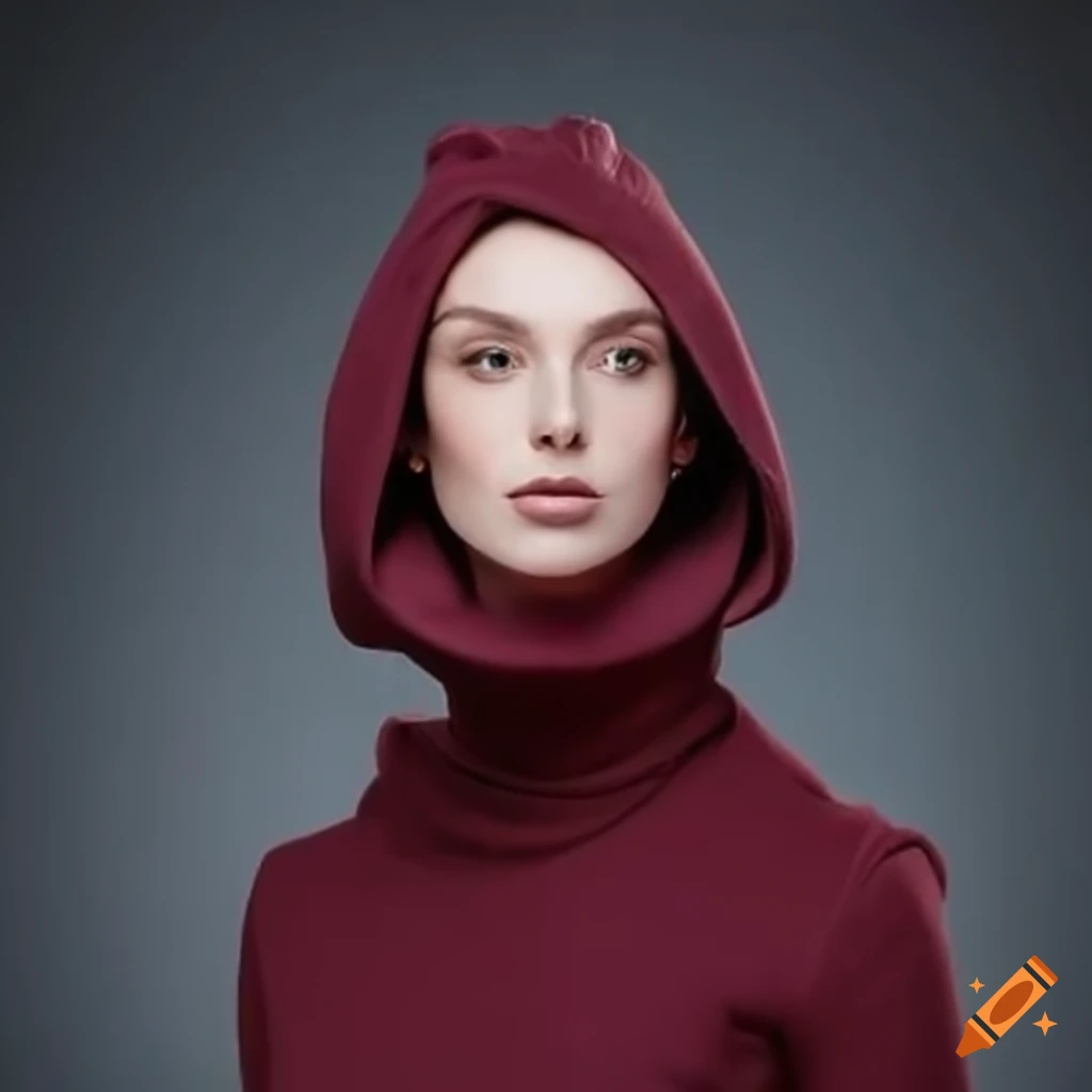 elegant nurse attire with turtleneck and hood
