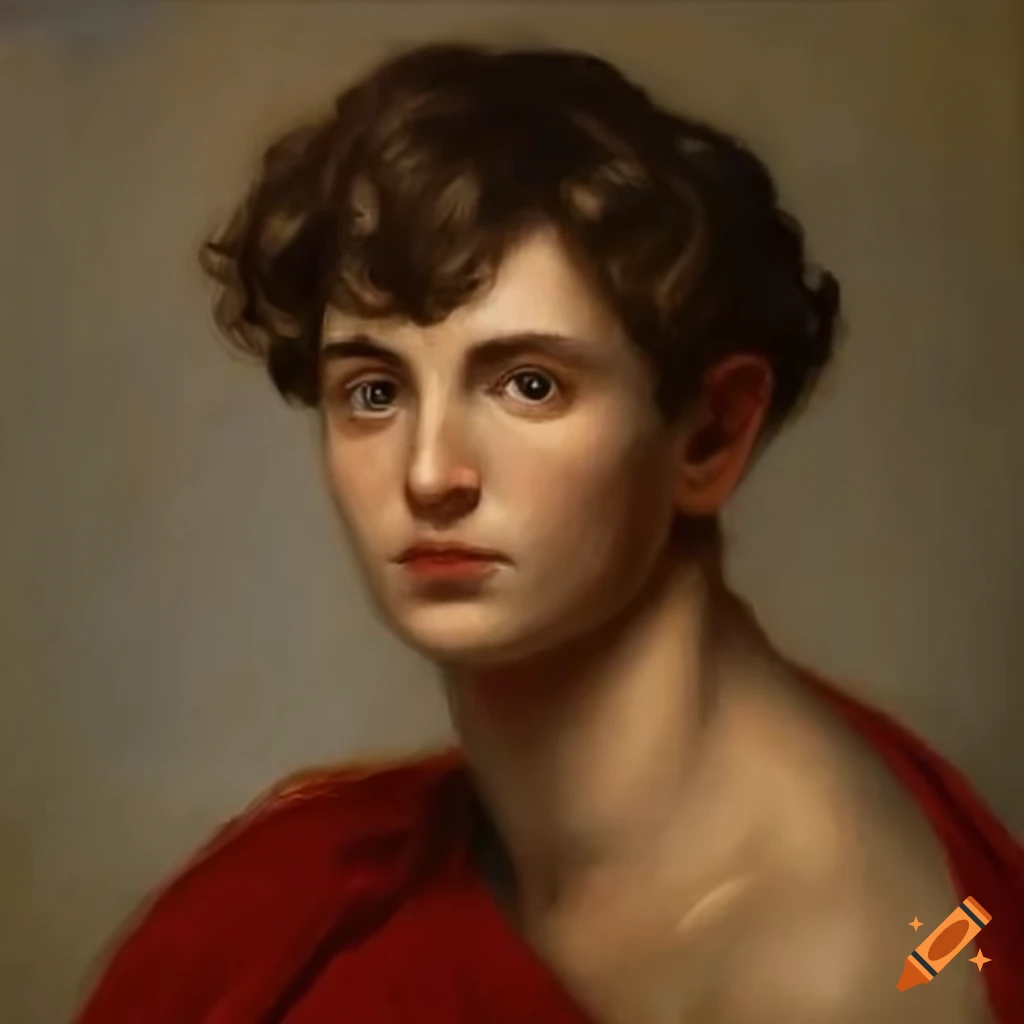 Monet-inspired oil painting of a confident male god