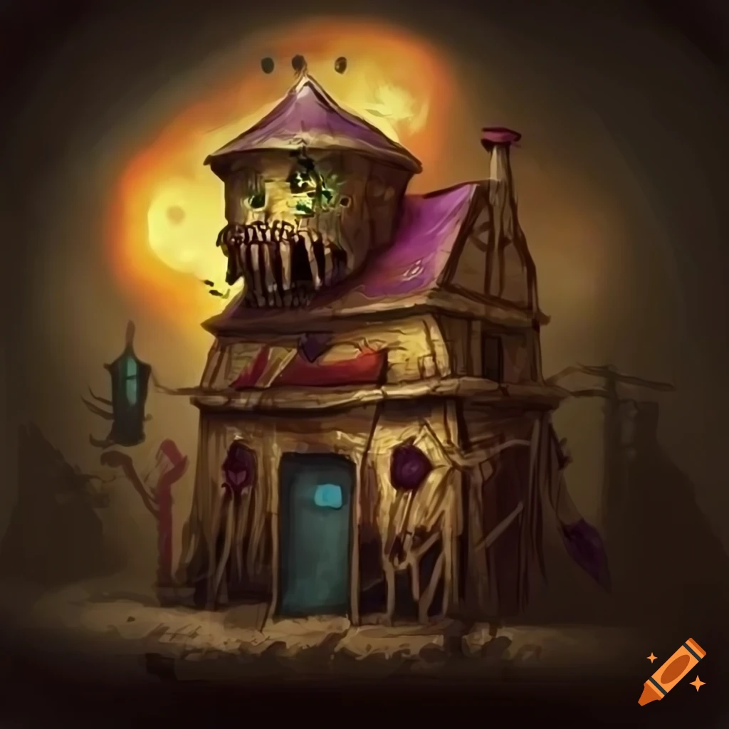 concept art of a voodoo hut