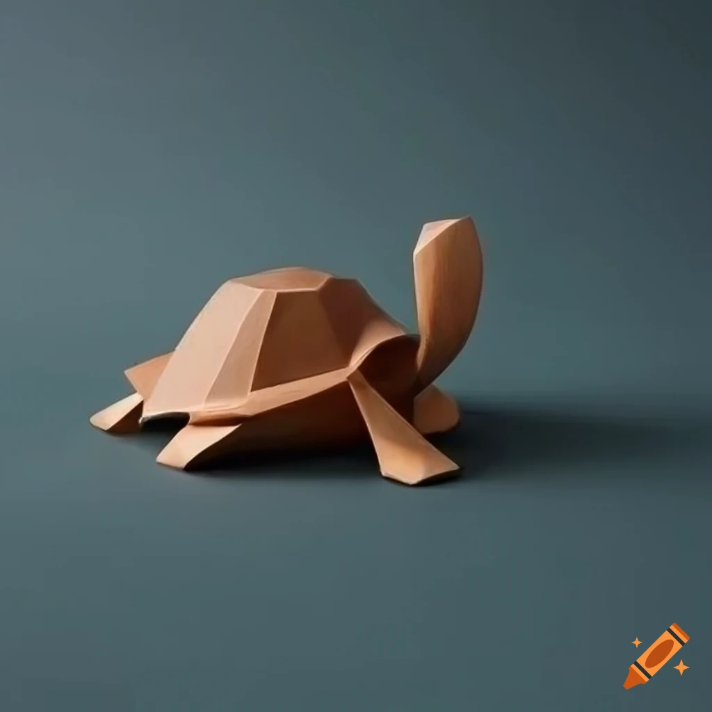 minimalist sculpture of a turtle