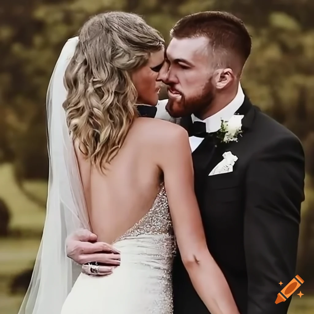wedding photos of Taylor Swift and Travis Kelce