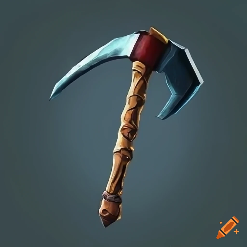 Awesome pickaxe for a video game on Craiyon