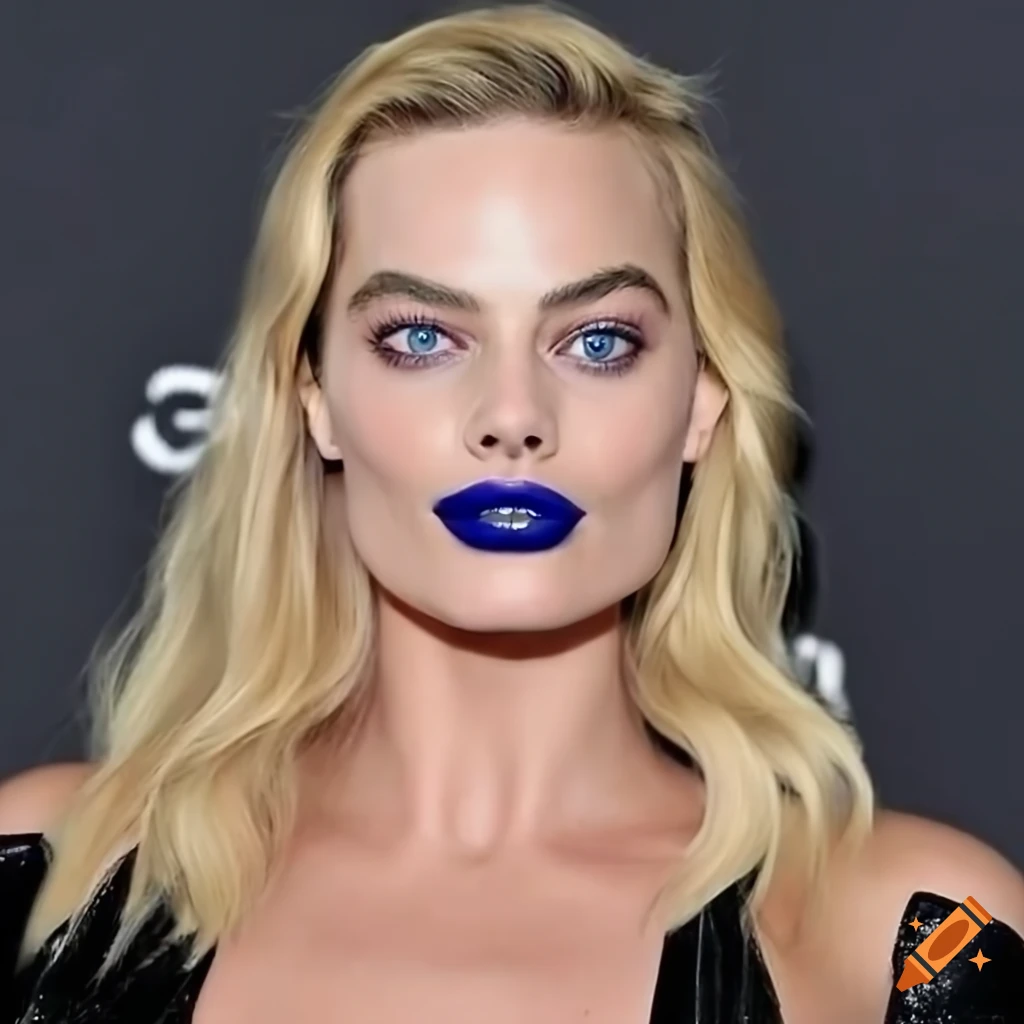 close-up portrait of Margot Robbie